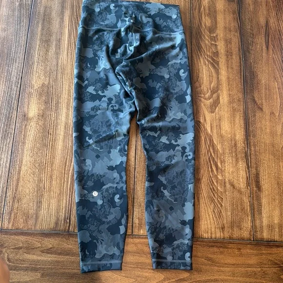Lululemon Wunder Train High-Rise Tight 25" Leggings Hidden Heritage Lace Black - Picture 9 of 13
